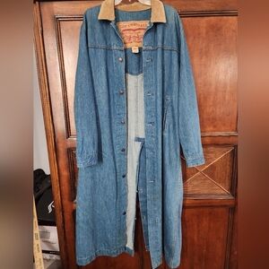 Vintage Levi's Blue Denim Duster with Brown Label